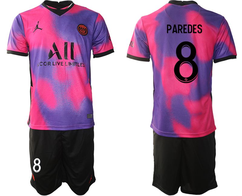 Men 2020-2021 Club Paris St German away purple #8 Soccer Jersey->paris st german jersey->Soccer Club Jersey